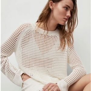 All Saints - Paloma Crew Neck Mesh Sweater